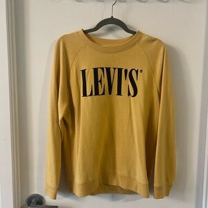 Levi’s Mustard Yellow Crewneck Sweatshirt, Size Small